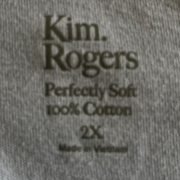 Kim Rogers All-Cotton Light Blue T-Shirt Sz 2X Runs large - Picture 2 of 3